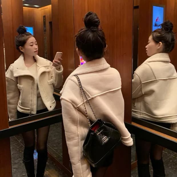 양털 스웨이드 무스탕