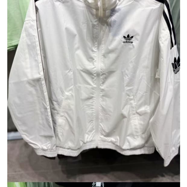 [2xl]아디다스 트레포일트랙탑 바람막이 화이트