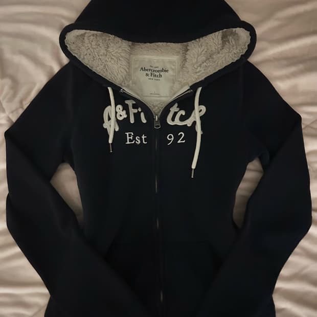 아베크롬비 슬림핏 털 후드집업 울프죠