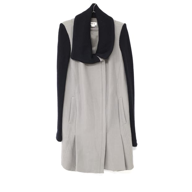 Helmut Lang Black/Grey Wool Coat 