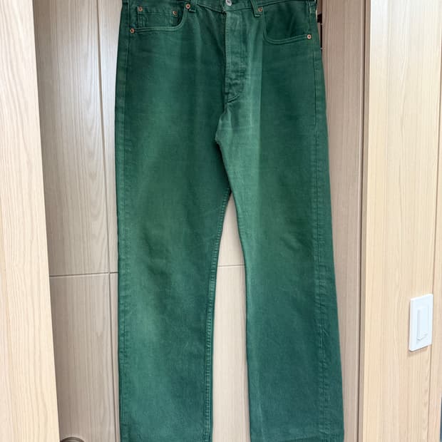 리바이스 501 빈티지 그린 데님