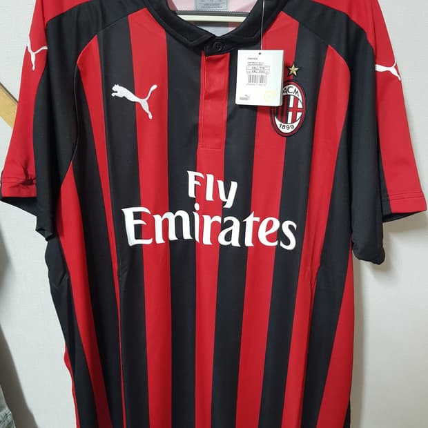 [2XL] 18 19 ac밀란 홈 새상품 XXL 유니폼 저지