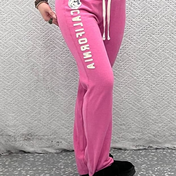 후아유 Y2K 00's 대장급 핫핑크 스웻팬츠 M C08187