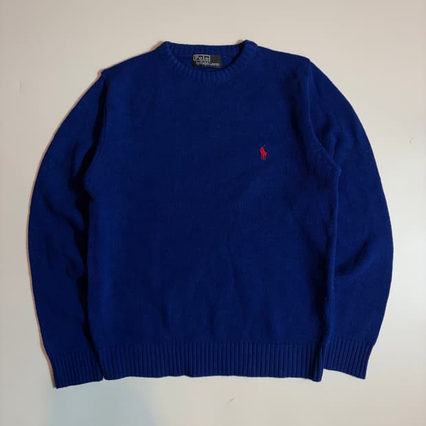 폴로 랄프로렌 블루 니트 스웨터