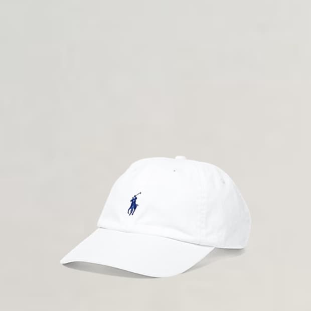 랄프로렌 코튼 치노 볼캡 화이트
