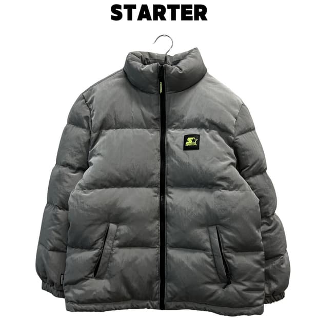 스타터 키즈/우먼스 덕다운 나일론 패딩 자켓 실버