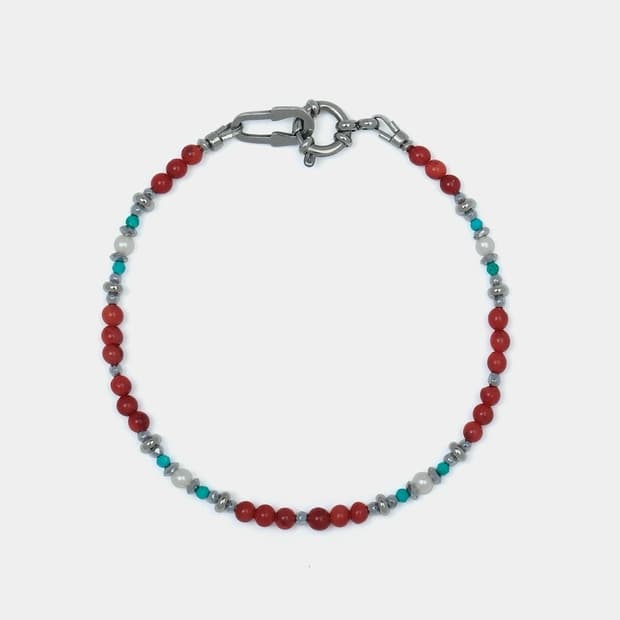 CASIOPEIA Sunrise bracelet 산호석 터키석 원석팔찌