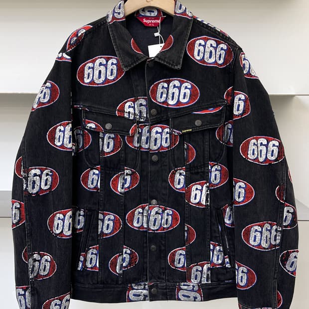 슈프림 17ss 666데님 트러커 자켓