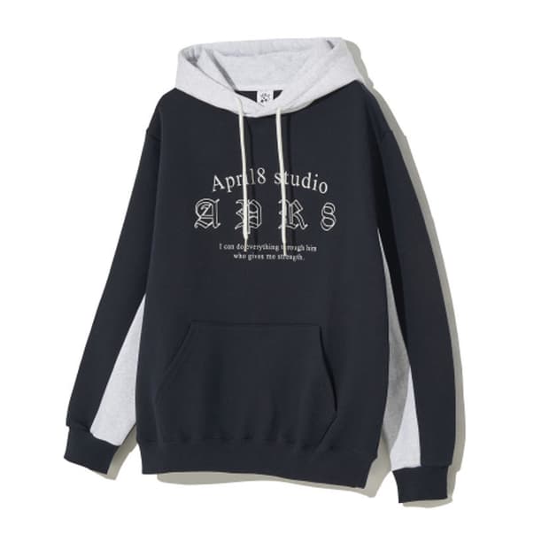 에이프릴에잇 후드티(black/L)