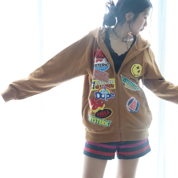 [Hysteric Glamour] Logo Patchwork Hoodie