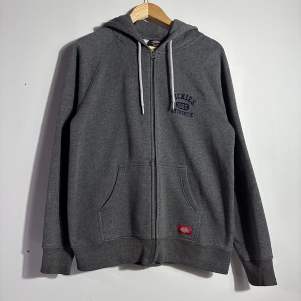 디키즈 로고 후드집업 차콜 (무료배송)