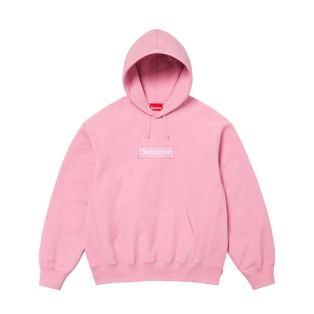 [L]슈프림 박스로고 후드 핑크 24FW