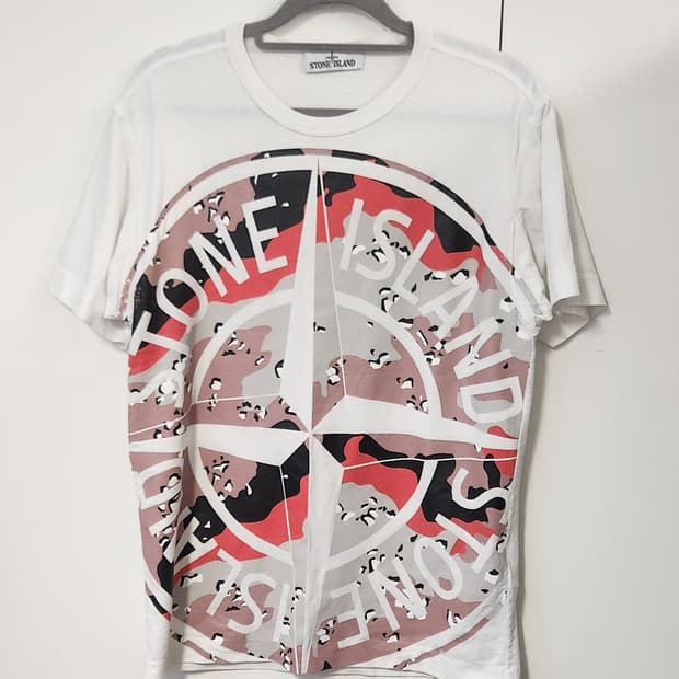 스톤아일랜드 정품 카모 나침반 반팔 티셔츠 S