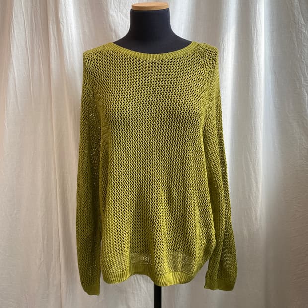 UNIQLO 그린 린넨혼방 니트(L)