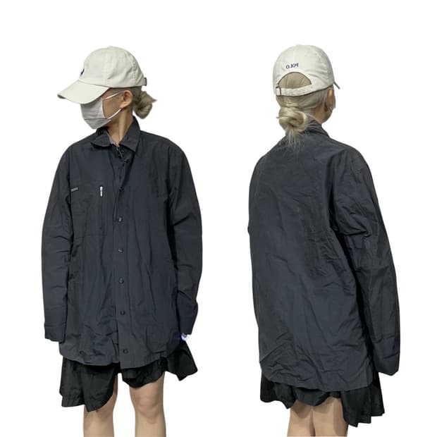 버버리 네이비 런던 클래식 얇은 블루종 자켓  