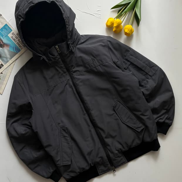 노스페이스 투웨이 그레이 봄버 자켓