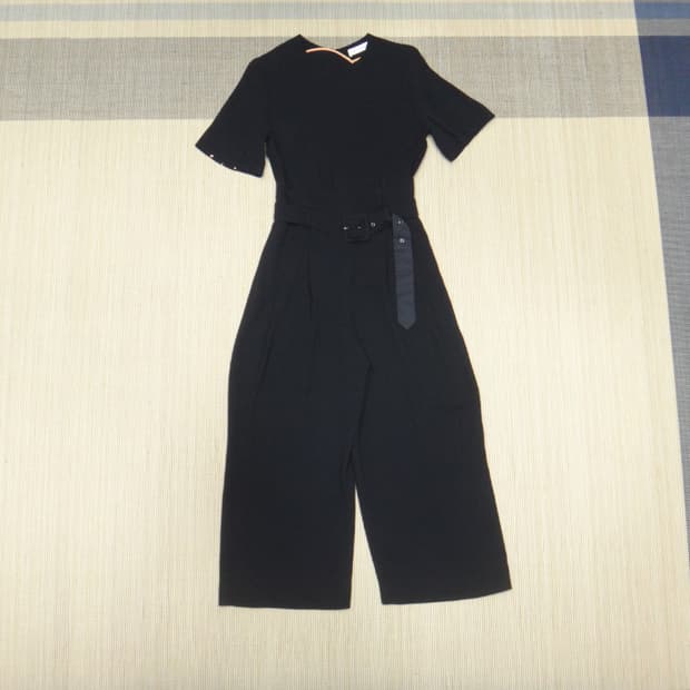 (55사이즈) 미샤 MICHAA 벨트 점프수트 블랙