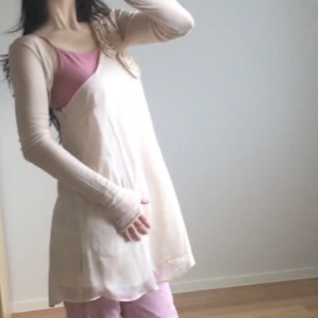 [직수입] 빈티지 미니 실크 드레스 
