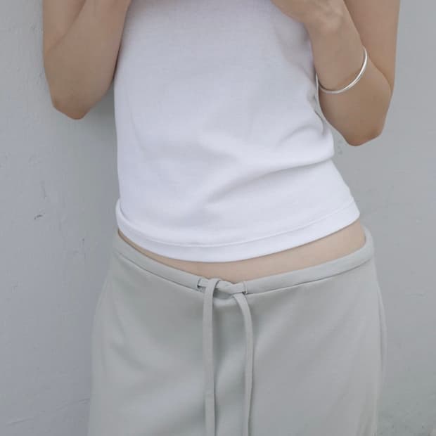 Drawstring Maxi Skirt Sage