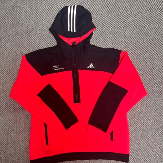 상태 S) 아디다스 후드 아노락 L