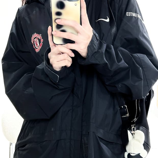 나이키 맨유 블랙 투웨이 바람막이