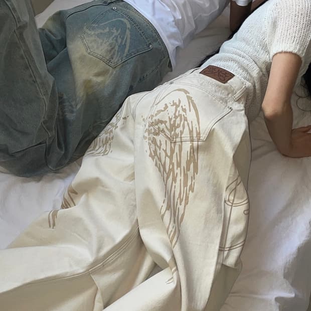 팬시클럽 엔젤 빈티지 워싱팬츠