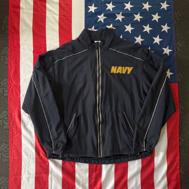 [S] 밀리터리 미 해군 NAVY 바람막이 러닝 자켓 -2