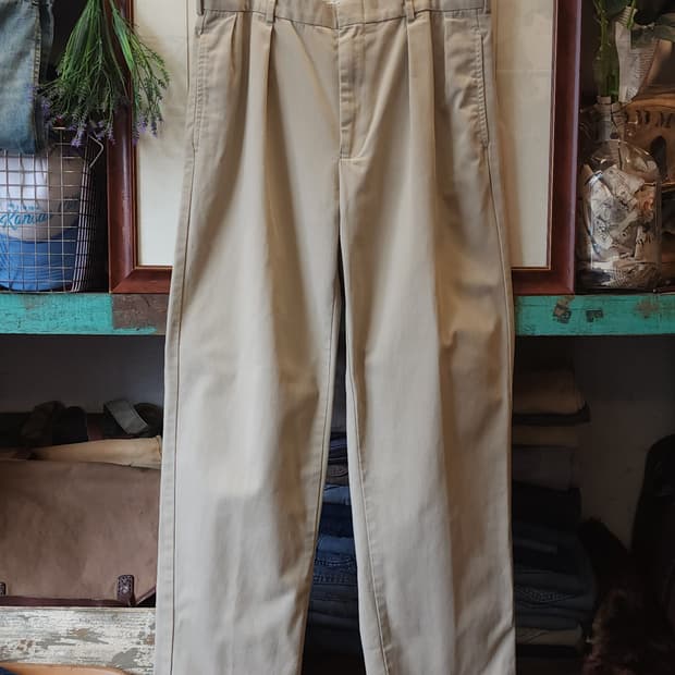 90s 폴로 랄프로렌 치노팬츠 베이지 usa 패브릭 헤비코튼 34x32