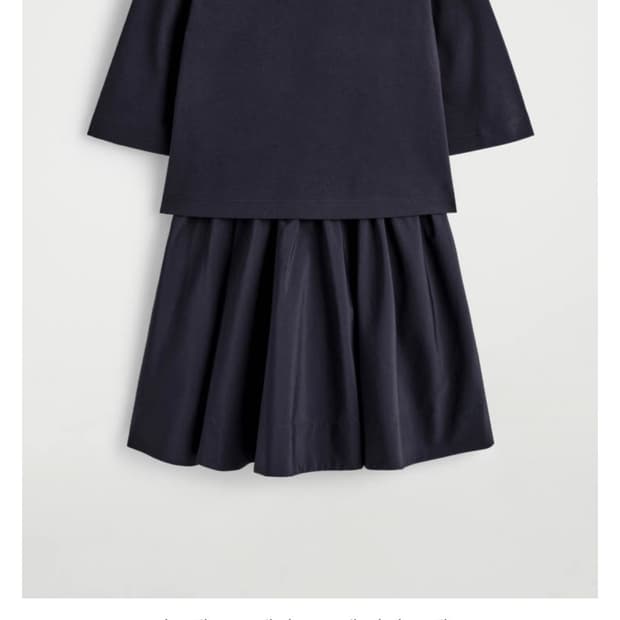 (새상품) COS 컨트레스트 패널 보트넥 미니 드레스 xs