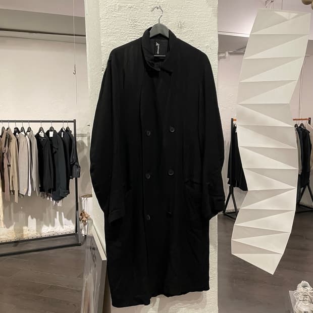 요지야마모토 오버사이즈 큐프라 코트