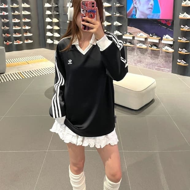 (W) Adidas 3-Stripes Satin Long Sleeve T