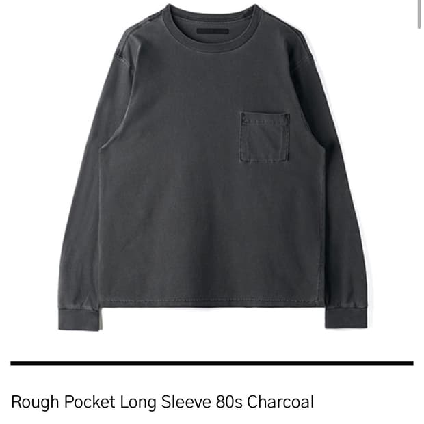 2(L) rough pocket long sleeve 80s 차콜