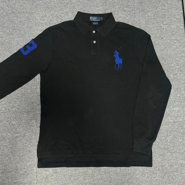 폴로 빅포니 럭비 카라티 블랙
