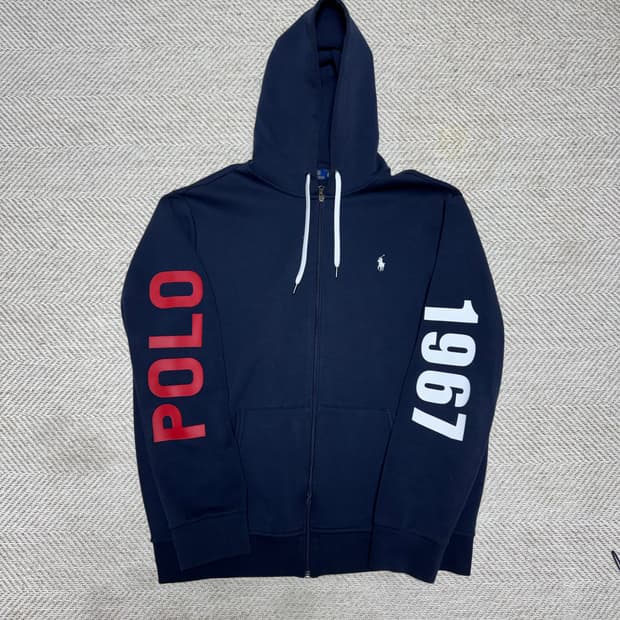 [정품] 폴로 네이비 후드집업