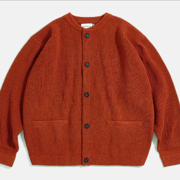 [L] 에스피오나지 밀러 헤비웨이트 가디건 오렌지