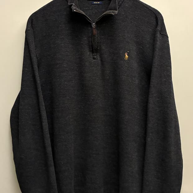 (M/100)폴로랄프로렌 에스테이트립 코튼 면 하프 반집업 쿼터집업