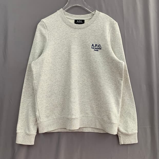 M A.P.C. 아페쎄 여성 로고 자수 멜란지 스웻셔츠 맨투맨