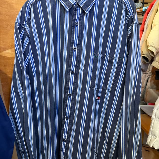 타미진스 네이비 스트라이프 셔츠