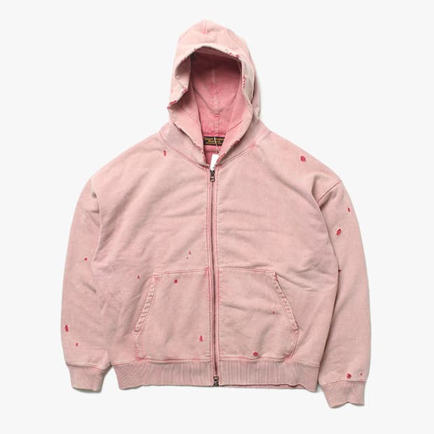 JOURNAL STANDARD "Pink Damaged Hoody"
