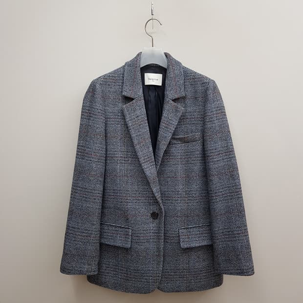 베르니스 Berenice 헤링본 체크 싱글 자켓 36사이즈