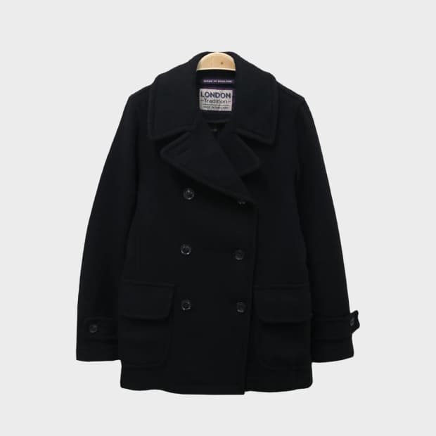 런던트레디션 숏 울 혼방 더블 코트 61999