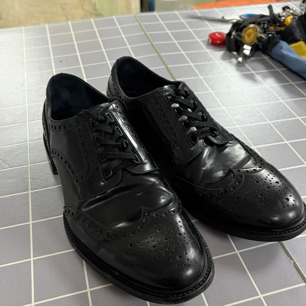 베르사체 남성 윙팁 더비 슈즈(미국매장 구매)