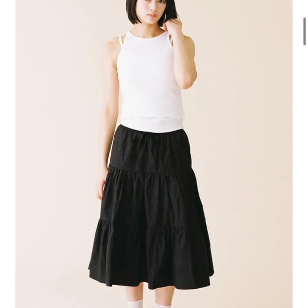 곤니치와봉쥬르 Butterfly shirring skirts (새상품)