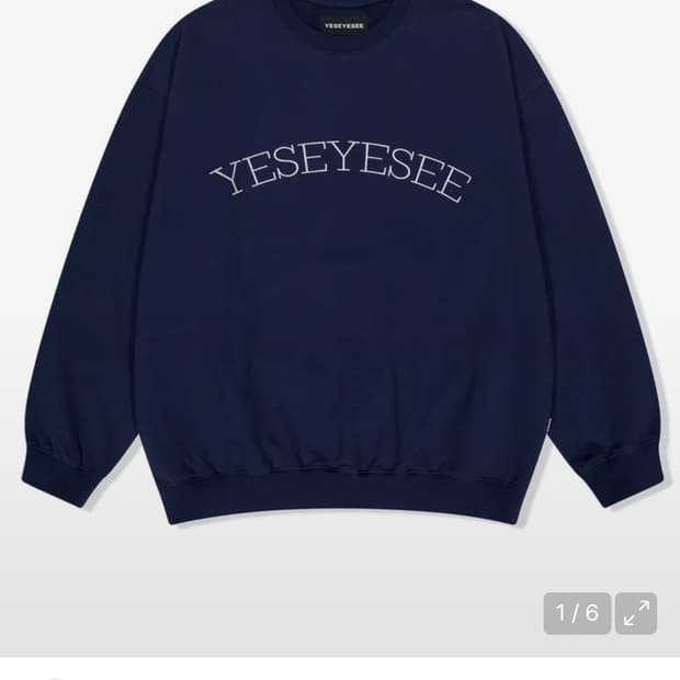 예스아이씨 맨투맨 네이비