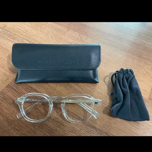 퍼블릭 비컨 뮤지엄4 씬 투명 패션 안경 뿔테 안경테