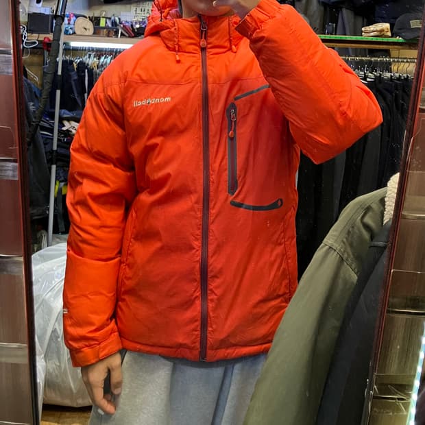 몽벨 800 테크니컬 다운자켓 패딩 오렌지