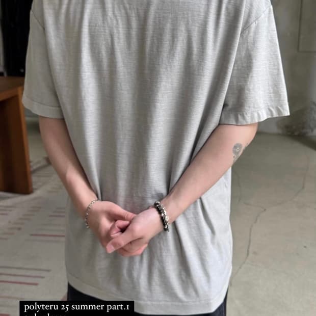 [3] 폴리테루 리버스드 1/2 티 라이트 그레이