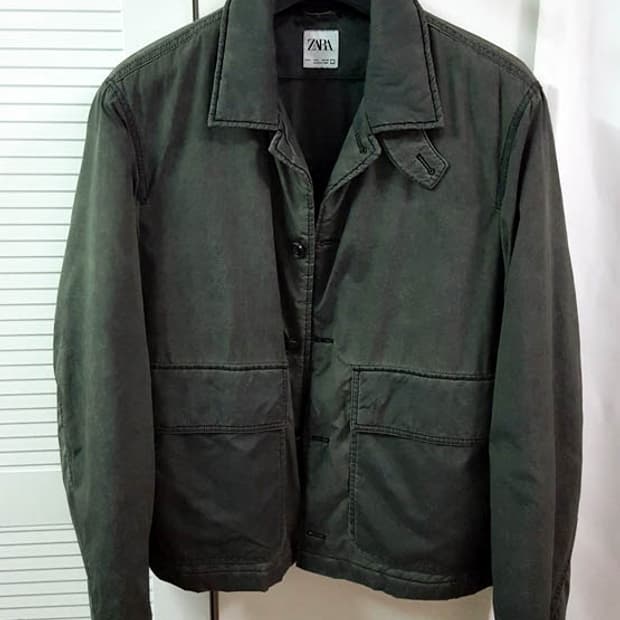 자라 남성 카키 점퍼 자켓 105