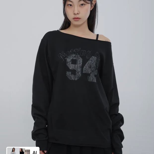 칙스 노팅힐 페미닌 원숄더 롱슬리브 블랙