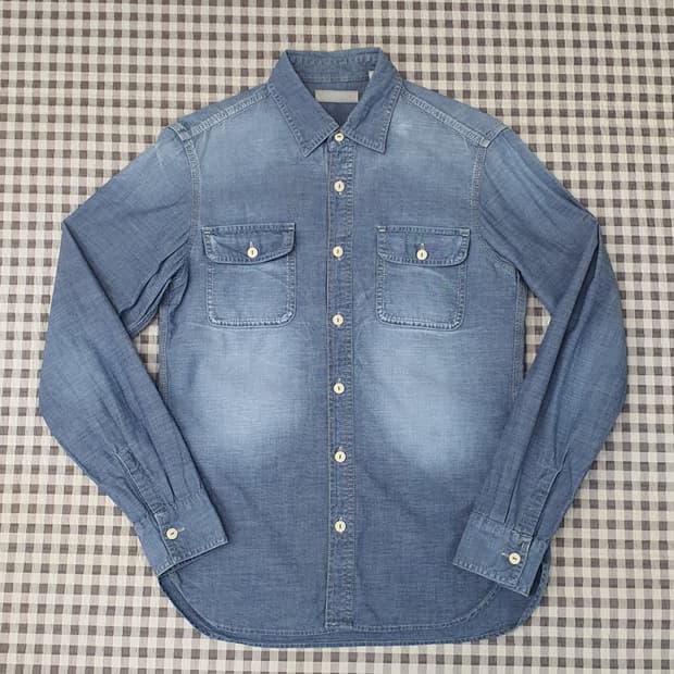 유니클로 데님 청셔츠 남자95